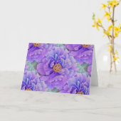 Salutation carte Lavender Peony (Fleur jaune)