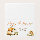 Salutation d'action de grâce, Cartes de siège Citr (Outside Unfolded)