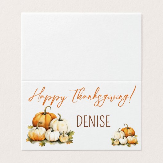 Salutation d'action de grâce, Cartes de siège Citr (Outside Unfolded)