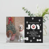 Salutation de carte photo de vacances de joie de (Debout devant)