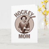 Salutation de maman de hockey et cartes pour notes (Fleur jaune)