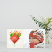 Salutation de Noël, Carte photo des forfaits de va (Debout devant)