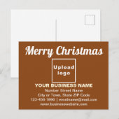 Salutation de Noël d'affaires sur carte postale Br (Devant / Derrière)