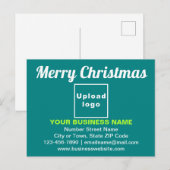 Salutation de Noël d'affaires sur carte postale ve (Devant / Derrière)
