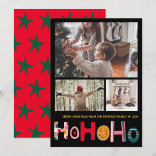 Salutation de Noël moderne 3 photo Carte de vacanc