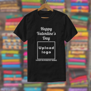 Salutation de Saint-Valentin sur T-shirt noir