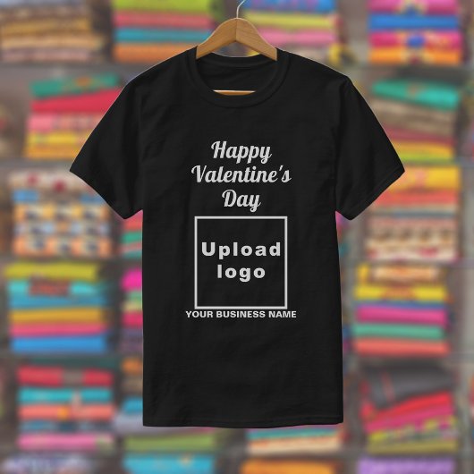 Salutation de Saint-Valentin sur T-shirt noir