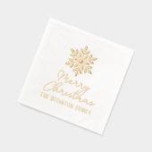 Salutation de vacances en écriture Snowflake Nom d (Gauche)
