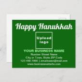 Salutation des entreprises Hanoukka sur carte post (Devant / Derrière)