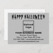 Salutation d'Halloween d'affaires sur carte postal (Devant / Derrière)