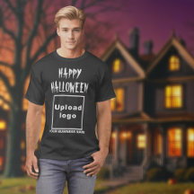 Salutation d'Halloween d'affaires sur T-shirt noir