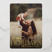 Salutation festive | Joyeuses vacances photo verti (Recto)