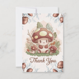 Salutation Forêt Carte de remerciements de champig