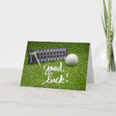 Salutation golf balle de golf bonne chance carte (Devant)