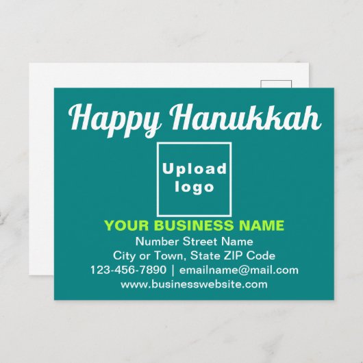 Salutation Hanoukka d'affaires sur carte postale v (Devant / Derrière)