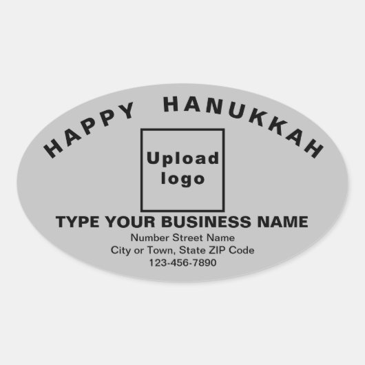 Salutation Hanoukka d'affaires sur Sticker gris ov (Devant)