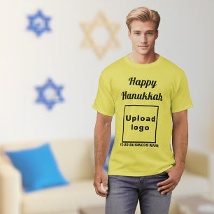 Salutation Hanoukka d'affaires sur T-shirt jaune