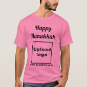 Salutation Hanoukka d'affaires sur T-shirt rose (Devant)