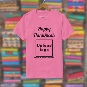 Salutation Hanoukka d'affaires sur T-shirt rose