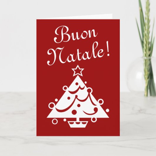 Salutation italienne de Noël de la carte de Noël (Devant)