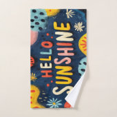 Salutation joyeuse "Bonjour Sunshine" (Serviette à main)