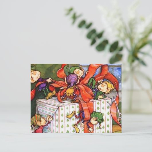 Salutation par carte postale de vacances (Debout devant)