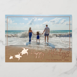 Salutation photo de vacances des tortues de mer