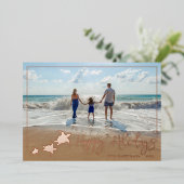 Salutation photo de vacances des tortues de mer (Debout devant)