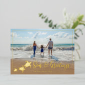 Salutation photo de vacances des tortues de mer (Debout devant)