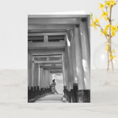 Salutation tranquille de couples, note ou carte de (Fleur jaune)