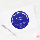 Salutation Valentine d'affaires sur Sticker rond b (Enveloppe)