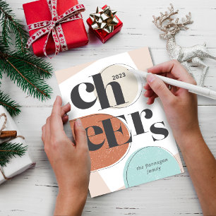 Salutations 2023 Carte de vacances à la mode pour 