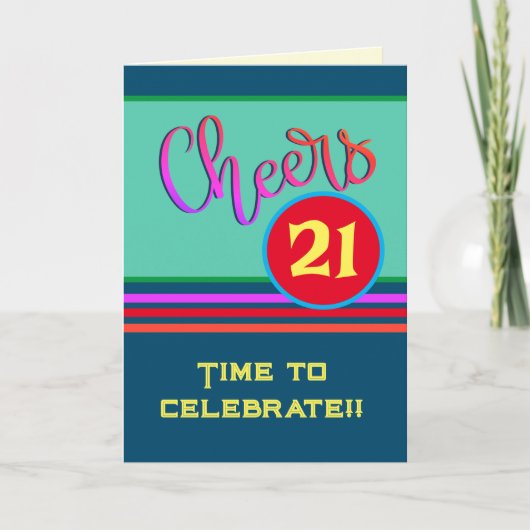 Salutations 21e Anniversaire Fun Customisé Carte A (Devant)