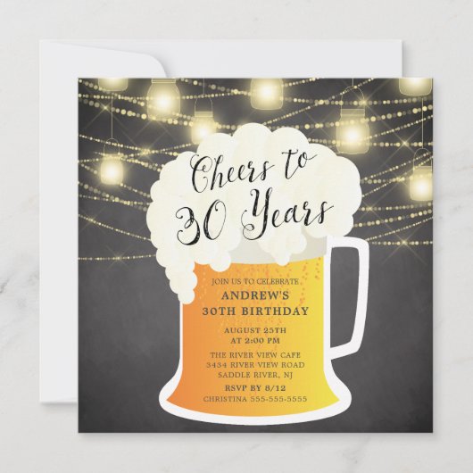 Salutations à 30 ans 30e anniversaire Invitation (Devant)