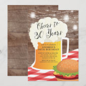 Salutations à 30 ans Anniversaire Invitation (Devant / Derrière)