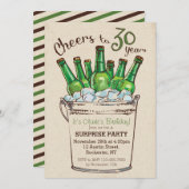 Salutations à 30 ans Anniversaire Invitation (Devant / Derrière)