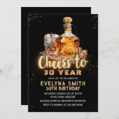 Salutations à 30 ans Anniversaire Invitation de fê (Devant / Derrière)