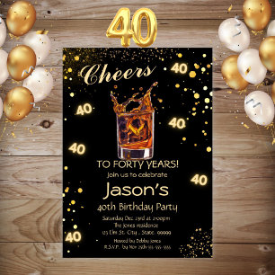 Salutations à 40 Anniversaire Fête Invitation