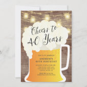 Salutations à 40 ans Anniversaire Invitation (Devant)