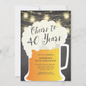 Salutations à 40 ans Anniversaire Invitation (Devant)