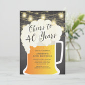 Salutations à 40 ans Anniversaire Invitation (Debout devant)