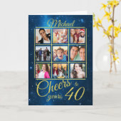 Salutations à 40 ans Modèle photo 40e anniversaire (Fleur jaune)