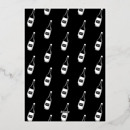 Salutations à 40 invitation d'anniversaire fantais (Verso)