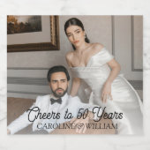 Salutations à 50 ans Anniversaire Étiquette de boi (Étiquettes simples)