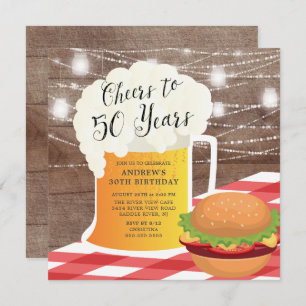 Salutations à 50 ans Anniversaire Invitation