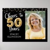 Salutations à 50 ans Anniversaire Photo Affiche de (Devant)