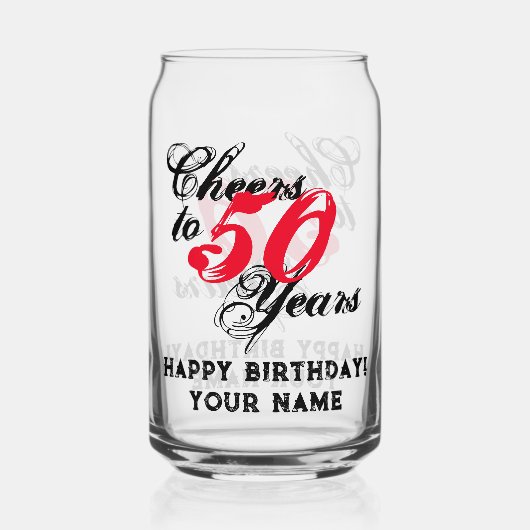 Salutations à 50 ans sur mesure Joyeux Anniversair (Verso)