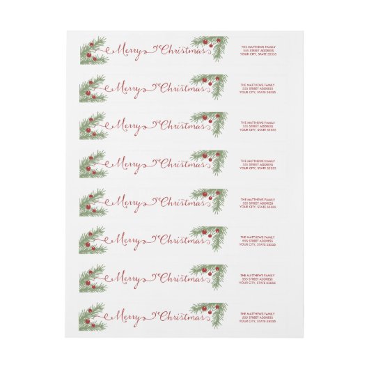 Salutations à feuillage persistant - étiquette de (Feuille)