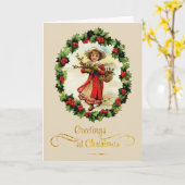 Salutations à la carte de Noël (Fleur jaune)