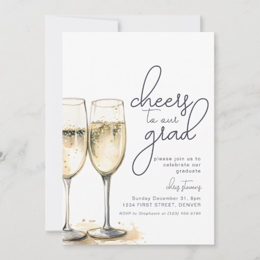 Salutations à notre Grad Custom Party Invitation (Devant)